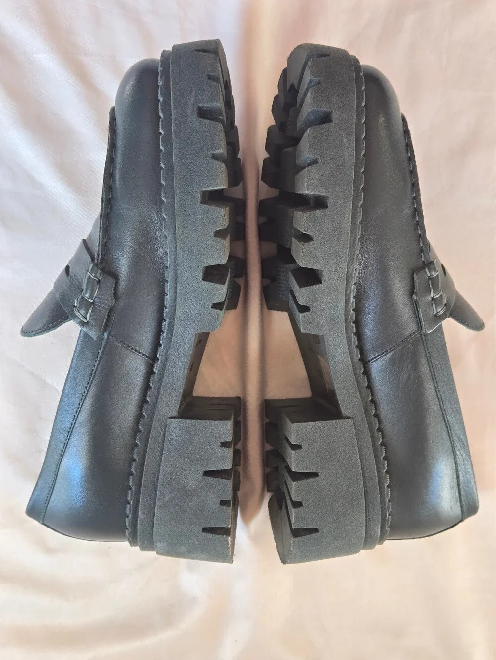 Free People Lyra Lug Sole Women's Size 38.5 US 8 Green Deep Jade Platform Loafer